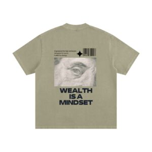 PLATINUM WEALTH Heavyweight Vintage Washed Frayed T-Shirt