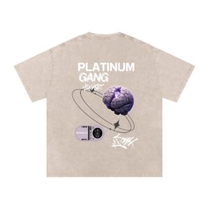 Platinum Mind Snow Washed Oversized Cotton T-Shirt